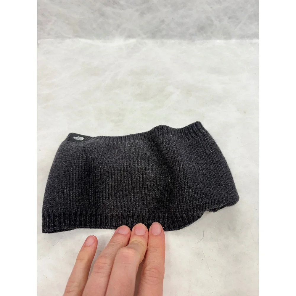 The North Face Womens Knit Twist Front Headband Charcoal Gray Ear Warmer